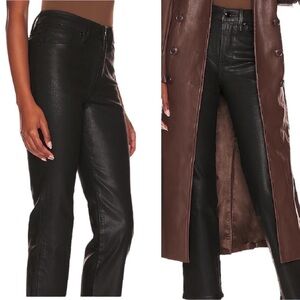 GOOD AMERICAN Good Classic Coated Denim Jeans Size 28 in Black